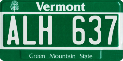 VT license plate ALH637