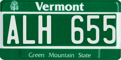 VT license plate ALH655