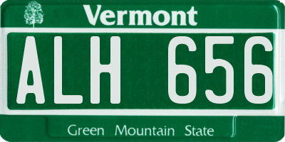 VT license plate ALH656