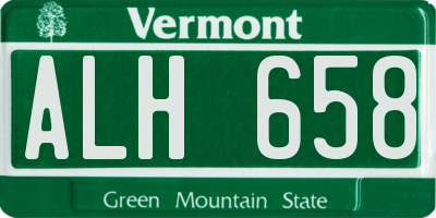 VT license plate ALH658