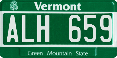 VT license plate ALH659