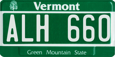 VT license plate ALH660