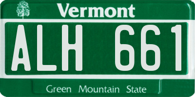 VT license plate ALH661