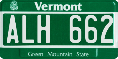 VT license plate ALH662