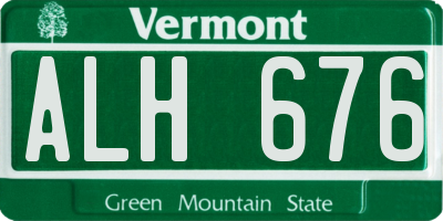 VT license plate ALH676