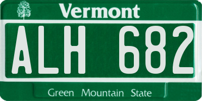 VT license plate ALH682