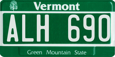 VT license plate ALH690