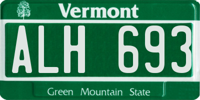 VT license plate ALH693
