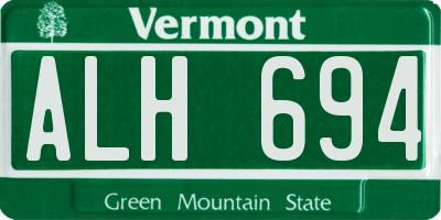 VT license plate ALH694