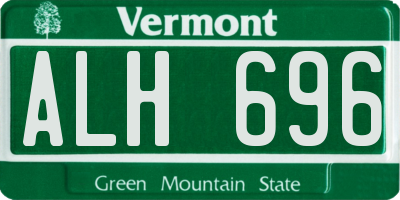 VT license plate ALH696