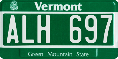 VT license plate ALH697