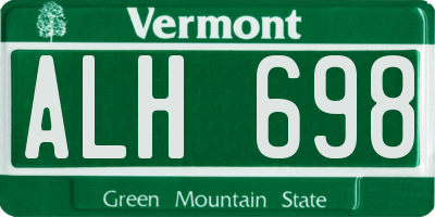 VT license plate ALH698