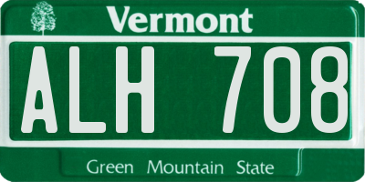 VT license plate ALH708