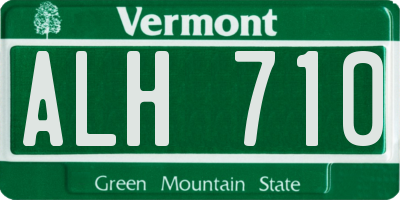 VT license plate ALH710