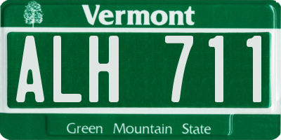 VT license plate ALH711