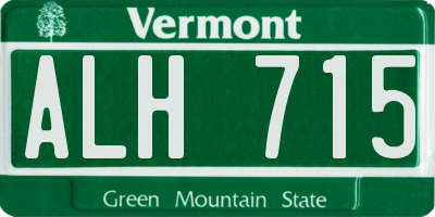 VT license plate ALH715