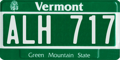 VT license plate ALH717