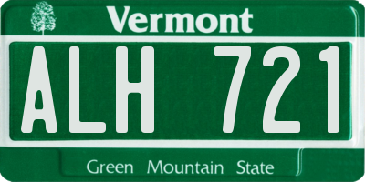 VT license plate ALH721