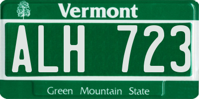 VT license plate ALH723