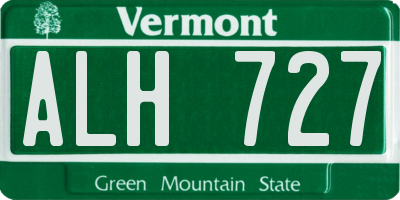 VT license plate ALH727