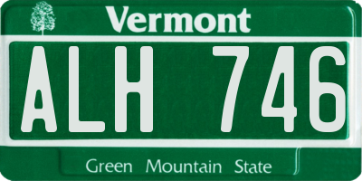 VT license plate ALH746