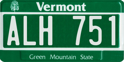 VT license plate ALH751