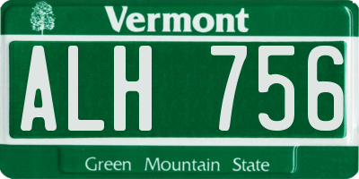 VT license plate ALH756