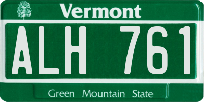 VT license plate ALH761