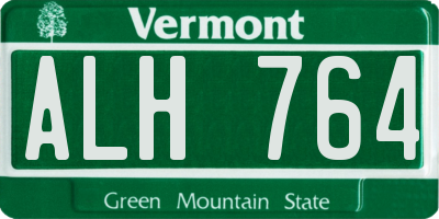 VT license plate ALH764