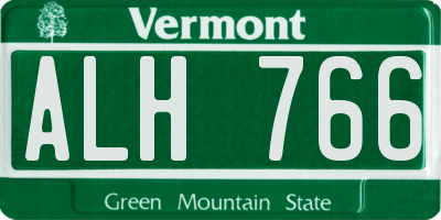 VT license plate ALH766