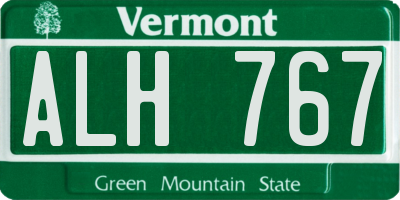 VT license plate ALH767