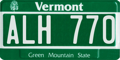 VT license plate ALH770