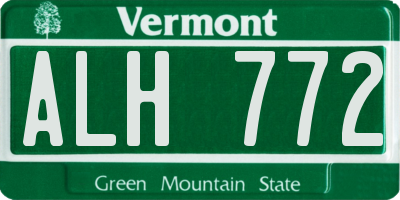 VT license plate ALH772