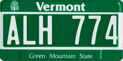 VT license plate ALH774