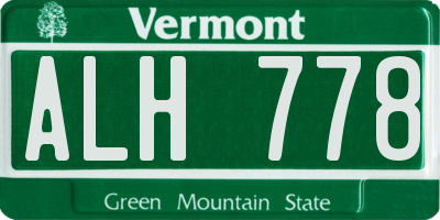 VT license plate ALH778