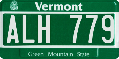 VT license plate ALH779