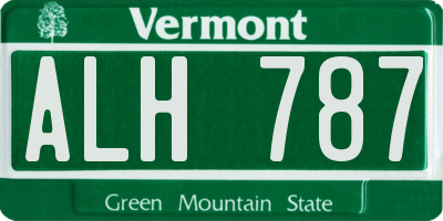 VT license plate ALH787