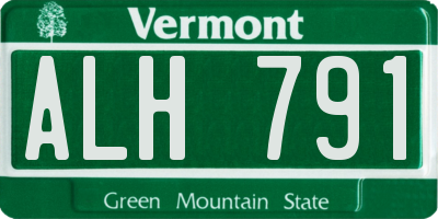 VT license plate ALH791