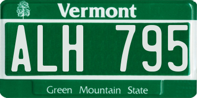 VT license plate ALH795