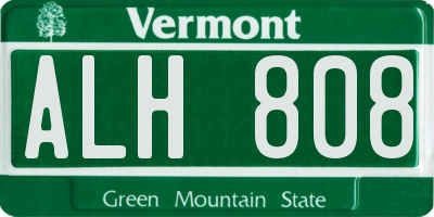 VT license plate ALH808