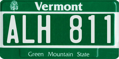 VT license plate ALH811