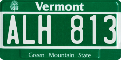 VT license plate ALH813