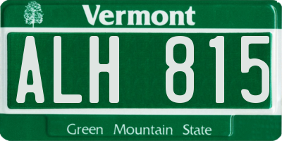 VT license plate ALH815