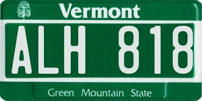 VT license plate ALH818