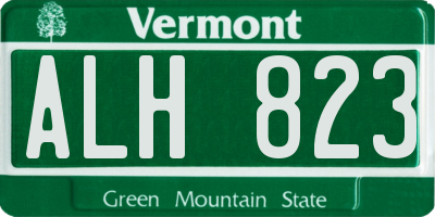 VT license plate ALH823