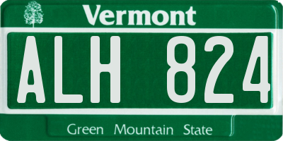 VT license plate ALH824
