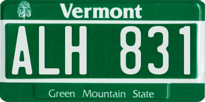 VT license plate ALH831