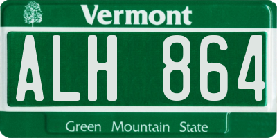 VT license plate ALH864