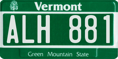 VT license plate ALH881