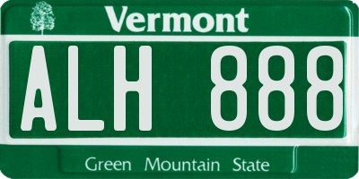 VT license plate ALH888
